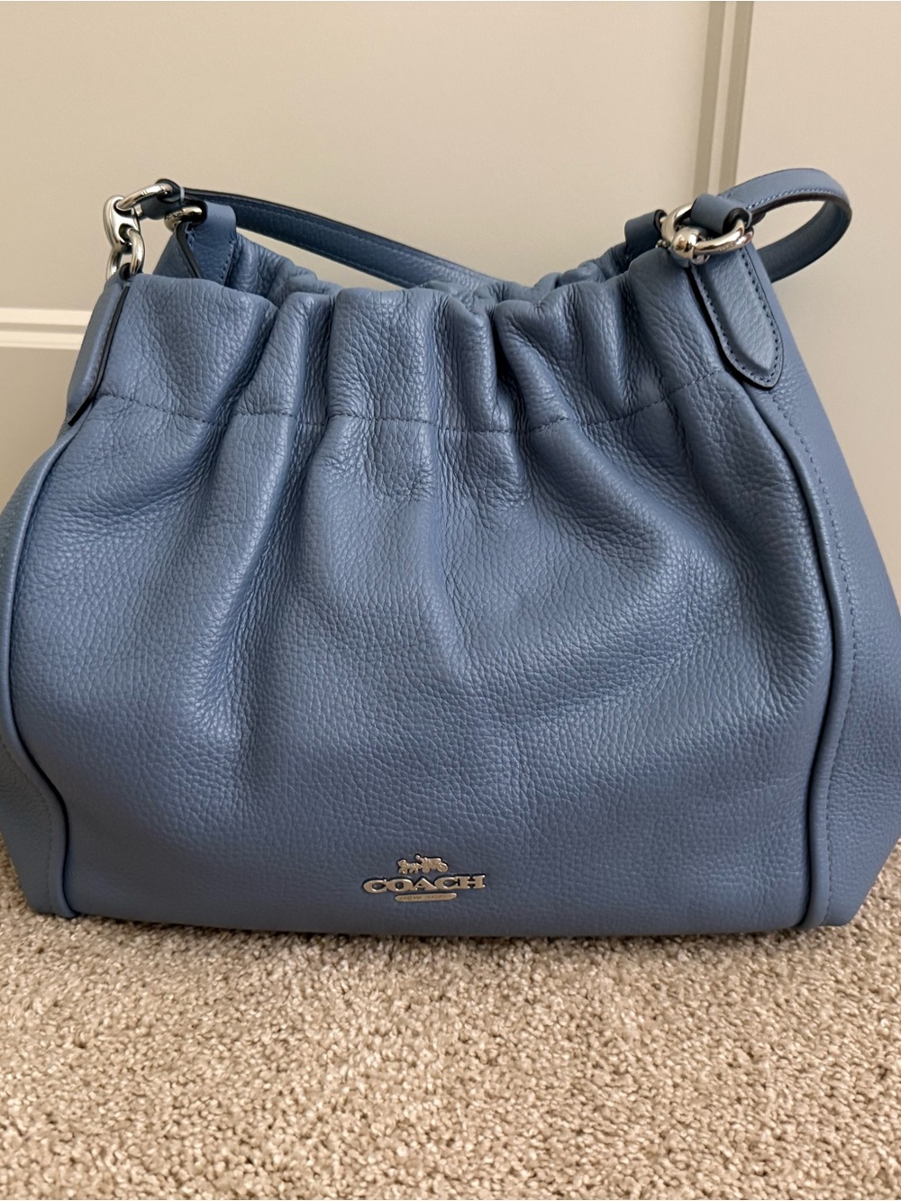 Coach Blue Leather Shoulder Bag